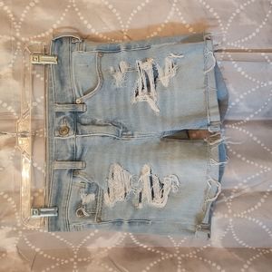 American Eagle, denim shorts, the dream short, midi length, size 4